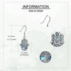 Hamsa Hand Earrings 925 Sterling Silver Hamsa Earrings Dangle Hamsa
