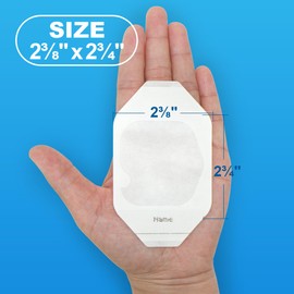 LotFancy Transparent Film Dressing, 2.37" x 2.75", 110PCS, FSA HSA Eligible, Waterproof Wound Cover Bandage, Adhesive Tape Pads for Tattoo Aftercare, IV Catheters, Post-Surgical, Medical Appliance