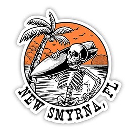 Squiddy New Smyrna Florida - Vinyl Sticker for Car, Laptop, Notebook (5" high)