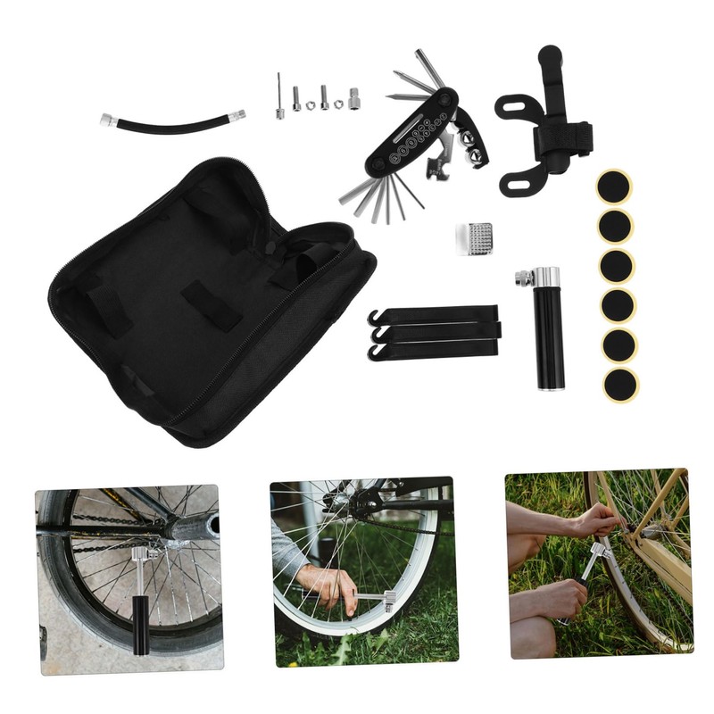 KOMBIUDA Bicycle Repair Kit Multi-Function Tool Kit Mini Pump Tire
