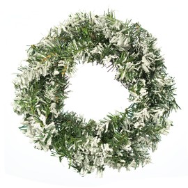 Pelle & Sol 45cm Realistic Snow Tipped Look Christmas Wreath | Christmas Door Decorations | Christmas Garland Door Wreath for Window, Wall Decor, Christmas Decorations