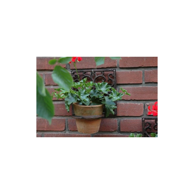 Esschert BPH14 Flower Pot Holder Classic 1-Pot Cast-Iron - Brown,