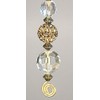 Trace Ellements Glimmering Gold Rhinestone and Clear Crystal Glass Ceiling