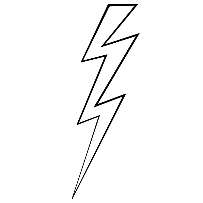 Lightning Bolt Silhouette Auto Car Racing Motorcycle Helmet Decal -