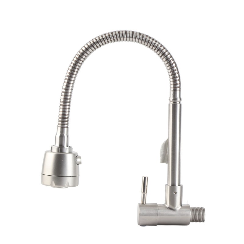 Wall-Mounted Kitchen Faucets 2 Water Modes High Arc Single Handle