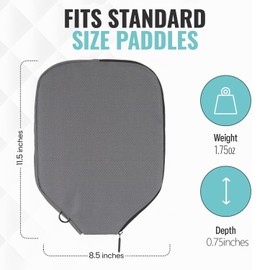 Palms-O-Aces Pickleball Paddle Cover (Gray)
