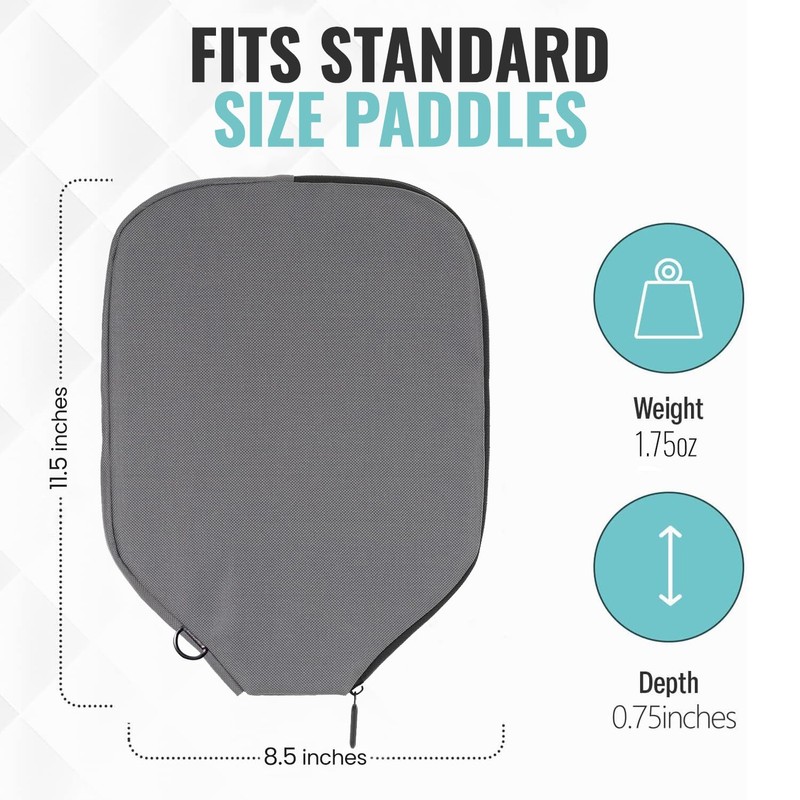 Palms-O-Aces Pickleball Paddle Cover (Gray)