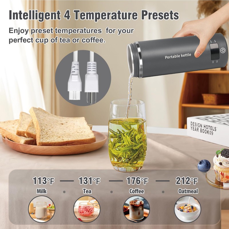Travel Electric Kettle Portable Mini Kettle,Small Hot Water Boiler with