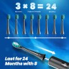 SEJOY Sonic Electric Toothbrush Rechargeable With 8 Brush Heads 5
