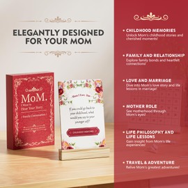 Mom I Want to Hear Your Story Cards - Family Conversation Cards for Get to Know Each Other Better with Meaningful Talk, Parent-Child Dinner Table & Road Trips, Ideal Gift for Mother’s Day, Birthdays