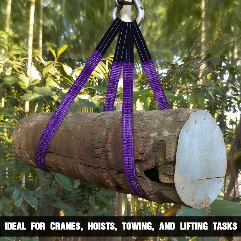 2 Pack 1" x3.3Ft Lifting Sling Straps, 2-Ply Heavy Duty