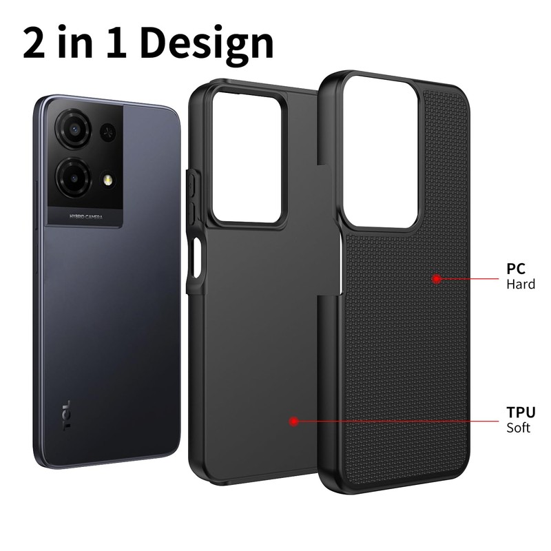 for TCL K32/K33 5G 2025 Case with Tempered Glass Screen