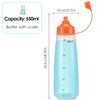 Condiment Squeeze Bottle Wide Mouth, Ondiomn 1 Pack 550ml Empty