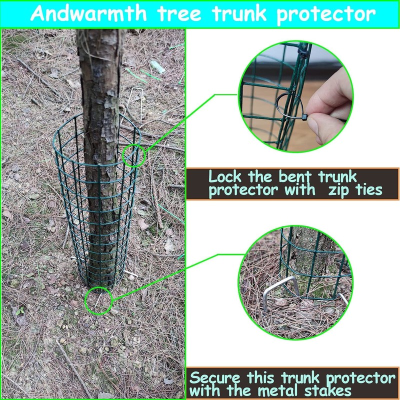 Andwarmth Tree Protectors-Tree Protectors from Deer,Tree Trunk Protector with Zip