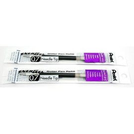 2 Pk Pentel LRN7-V EnerGel Refills, 0.7 mm Medium Needle Tip, Violet by Pentel