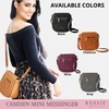 KEDZIE Camden Classic Mini Messenger in Vegan Leather Crossbody Bag