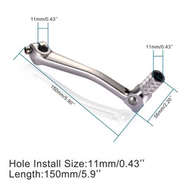 GOOFIT Motorcycle Folding Gear Shift Shifter Lever Replacement for 50cc 70cc 90cc 110cc 125cc 140cc 150cc 160cc Quad Dirt Pit Bike ATV Buggy Silver