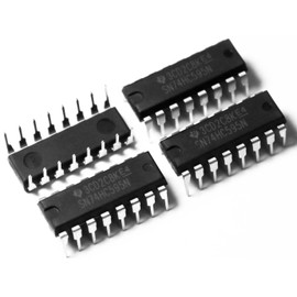 Texas Instruments SN74HC595N IC 8-Bit Shift Registers with 3-State Output Registers (Pack of 4)