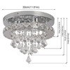 Deckrico 11.8" Crystal Ceiling Light Modern Lamp LED Chandelier Flush