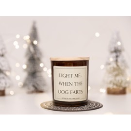 Dog Mom Gifts, Light Me When The Dog Farts Candle - Lavender & Eucalyptus, Crafted by Natural Soy Wax & Natural Essential Oils