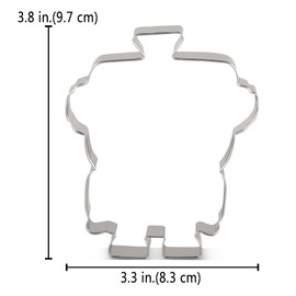 LILIAO Robot Cookie Cutter, 3.8 inch, Stainless Steel, by J.Cookies