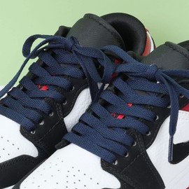 Stepace [2 Pairs Flat Shoe Laces for Sneakers 5/16" Width 30"-72" Length 26 Color Shoelaces Navy Blue 54"(137 cm)