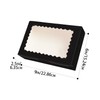 Gcardist 6Pcs Black Cookie Box with Window 22.9x15.2x6.4cm Pastry Macaron