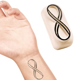 LaDot Tattoo for Children and Adults, Temporary Skin-friendly Fake Tattoos, Tattoo Stamps without Needles for Body and Arm, Waterproof, Ceramic Stamp Infinity