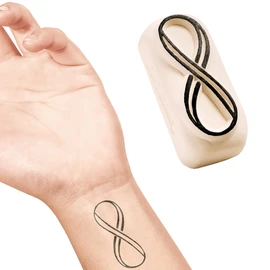 LaDot Tattoo for Children and Adults, Temporary Skin-friendly Fake Tattoos, Tattoo Stamps without Needles for Body and Arm, Waterproof, Ceramic Stamp Infinity