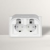 HLBATH White Horizontal Covered Electrical Outlet OD8001 2ea
