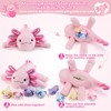 gnomantic 5 Pieces Axolotl Stuffed Animals with Babies Inside Belly
