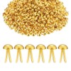 Ieron 200 Pcs Brads Paper Fasteners Mini Round Metal Scrapbooking