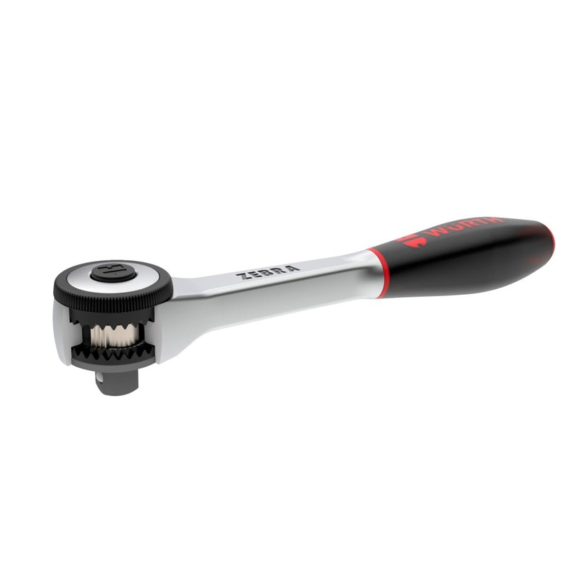 Würth 1/4 Inch Reversible Ratchet with 360° Rotating Handle and