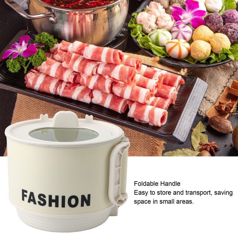 Electric Hot Pot 450W 1.8L Foldable Handle Even Heating Versatile