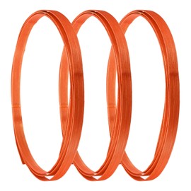 uxcell 3 Pcs Bamboo Strips for Weaving, 10 Ft x 0.6" Strips for Craft Smooth Surface Flat Cane Webbing Basket Weaving Strips for DIY Craft Rattan Cane Basket Wicker Weaving (Orange)