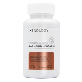 INTROLOGY Magnesio + Potasio, Citrato y Glicinato de Magnesio, Citrato de Potasio | 60 Cápsulas de Gelatina dura, Rinde 30 días |