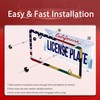 Jamaica Flag with Half American Flag License Plate Frame 1
