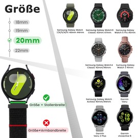 Runostrich Nylon Strap 18mm 19mm 20mm 22mm 24mm Sport Loop Quick Release Watch Strap for Men and Women, 22 mm, Nylon, No gemstone