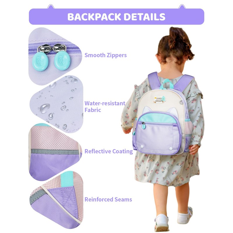 Amythe Children's Backpack Girls Nursery Backpack for Girls Lightweight Waterproof