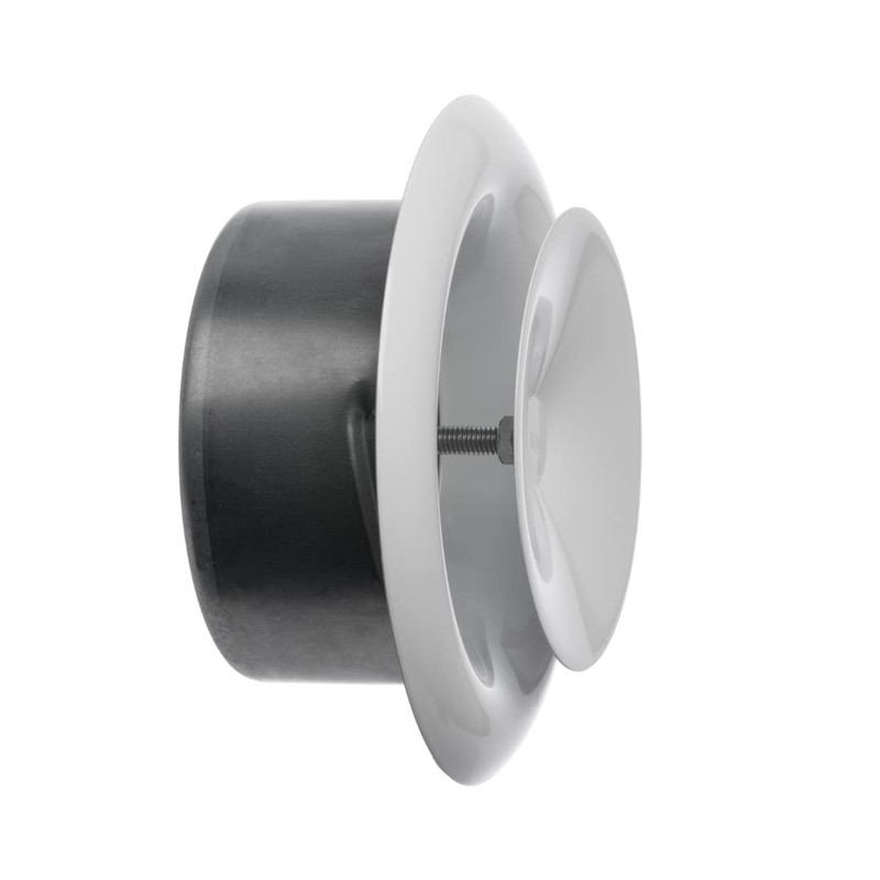 Diameter 160 mm, white plate valve, stainless steel exhaust valve,