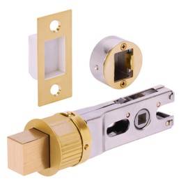 HANDLEZONE® 76mm Bullet Bolt, Round Designer Mortice Deadbolt, Catch for Internal Timber Doors - Satin Brass - 57mm Backset