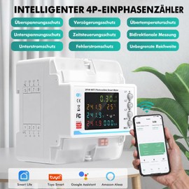 WiFi Electricity Meter 3 Phase 100 A 380 V AC Three-Phase Meter Smart Meter Two-Direction Meter with Time Control / Under Voltage / Over Current / Three-Phase Asymmetry / Phase Loss Protection with Current Transformer