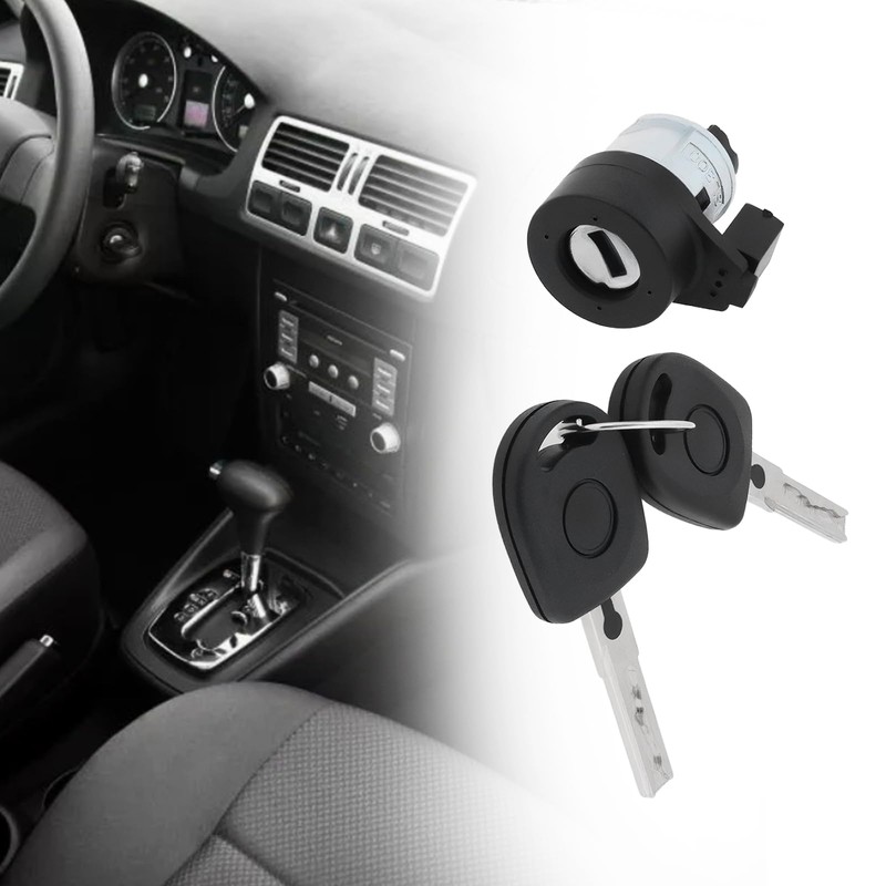 OTOTEC Ignition Lock Cylinder with 2 Keys 3B0905855C Compatible with