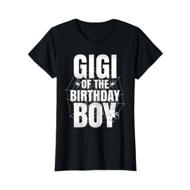 Gigi Of The Birthday Boy Matching Family Spider Web Funny T-Shirt