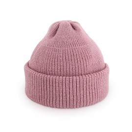 CHOK.LIDS Fisherman Beanie Short Knit Classic Cuff Skull Caps Outdoor Winter Stylish Trawler Sailor Beanies for Men Women (Dusty Rose)