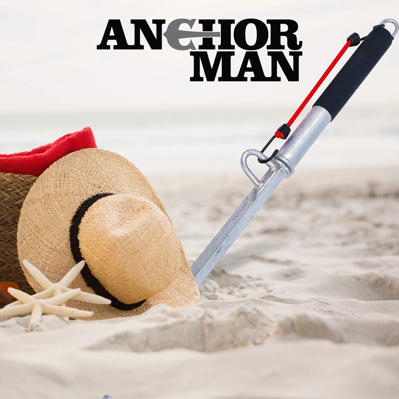 Sand Spike Anchor 52" – Anchor-Man Heavy-Duty Galvanized Beach Anchor
