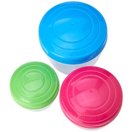 Sistema TO GO Snack 'n' Nest Food Storage Containers Set, 150ml, 305ml, 520ml, Small Nesting Storage Containers, BPA Free, Mixed Colours, Pack of 3