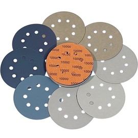 Rouswee #400-#10000 24 PCS 5 Inch 8 Hole Sanding Discs 400/1000/2000/3000/4000/5000/7000/10000 Grit Compatible for Random Orbital Sander Sanding Grinder (24 PCS 5 inch 8Hole #400-#10000)