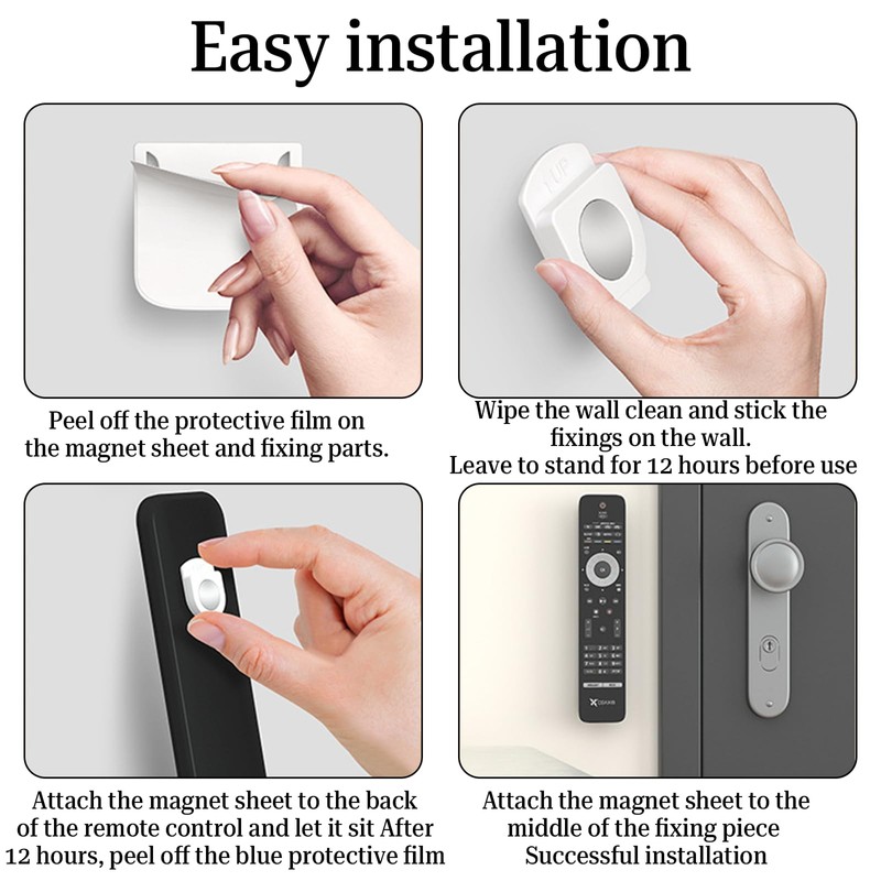 DabbOo Pack of 4 Magnetic Wall Mounts for Remote Control