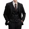 Retro 3 Piece Suits for Men Tweed Jacket Wool Herringbone